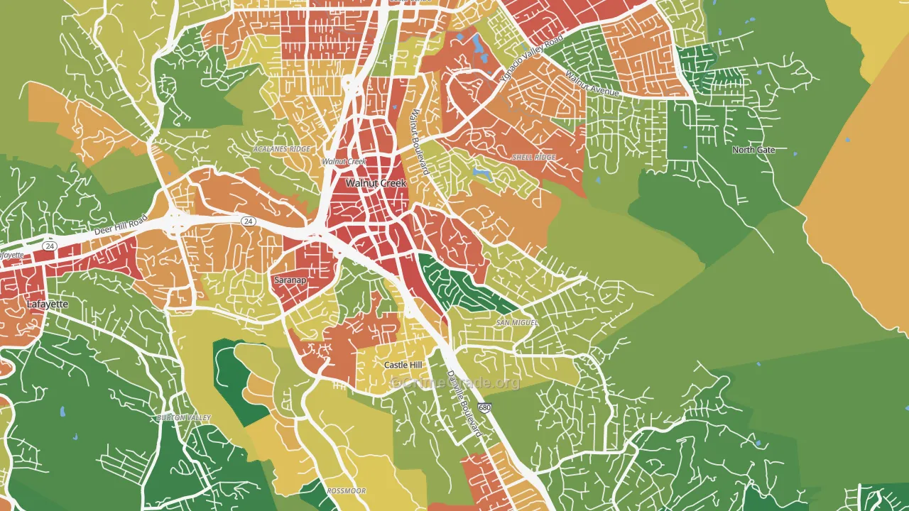 94596, CA Map of Theft Rates
