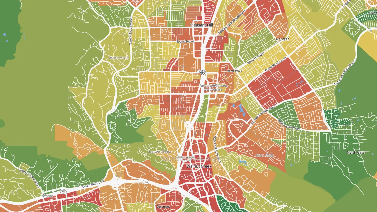 94597, CA Map of Theft Rates