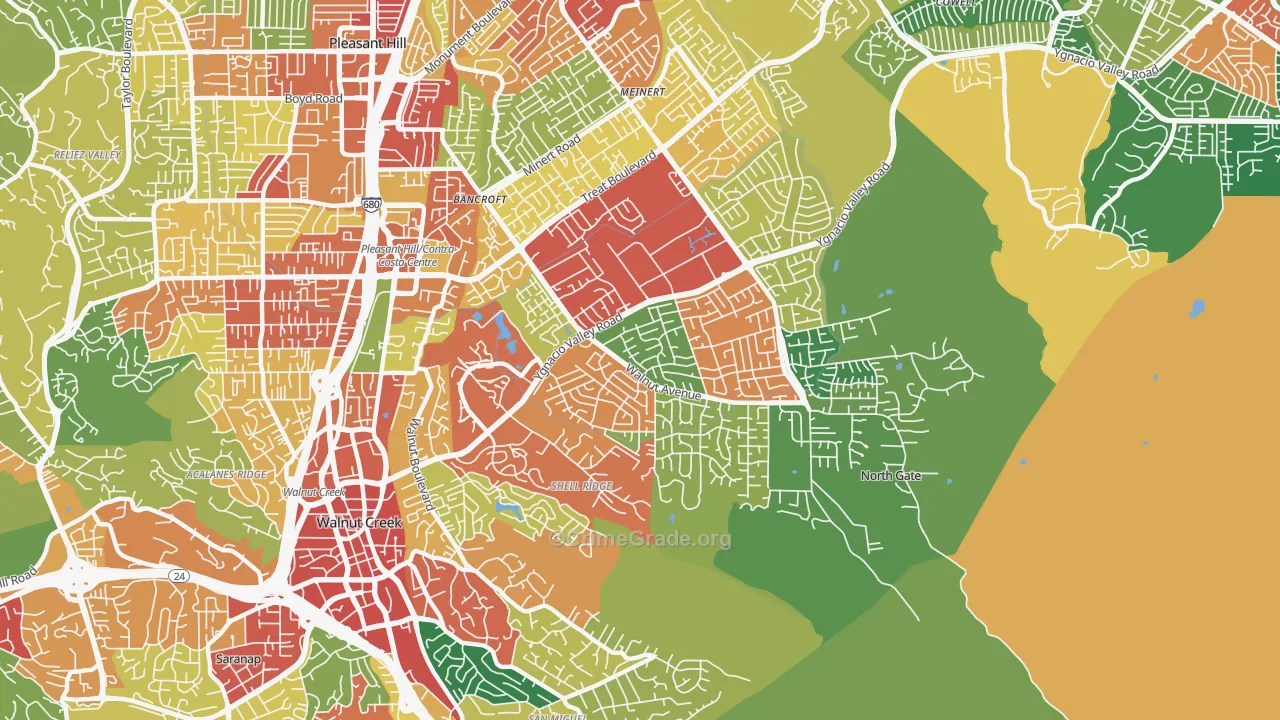 94598, CA Map of Theft Rates