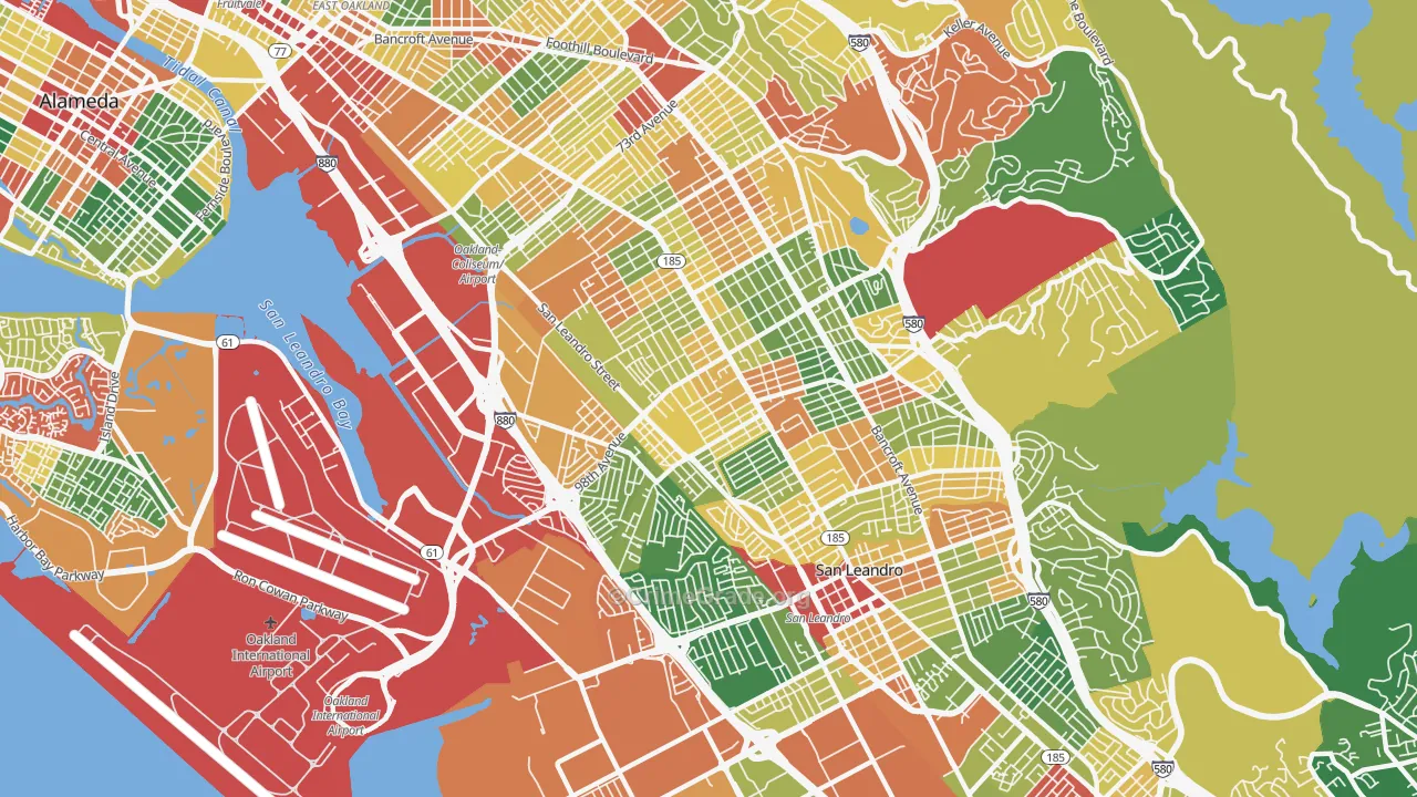94603, CA Map of Theft Rates