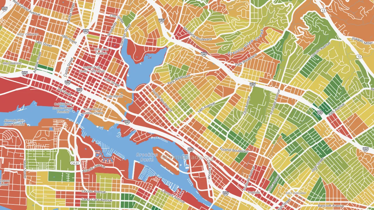 94606, CA Map of Theft Rates