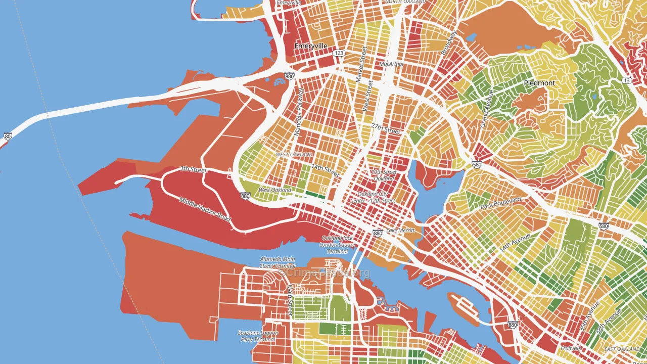 94607, CA Map of Theft Rates