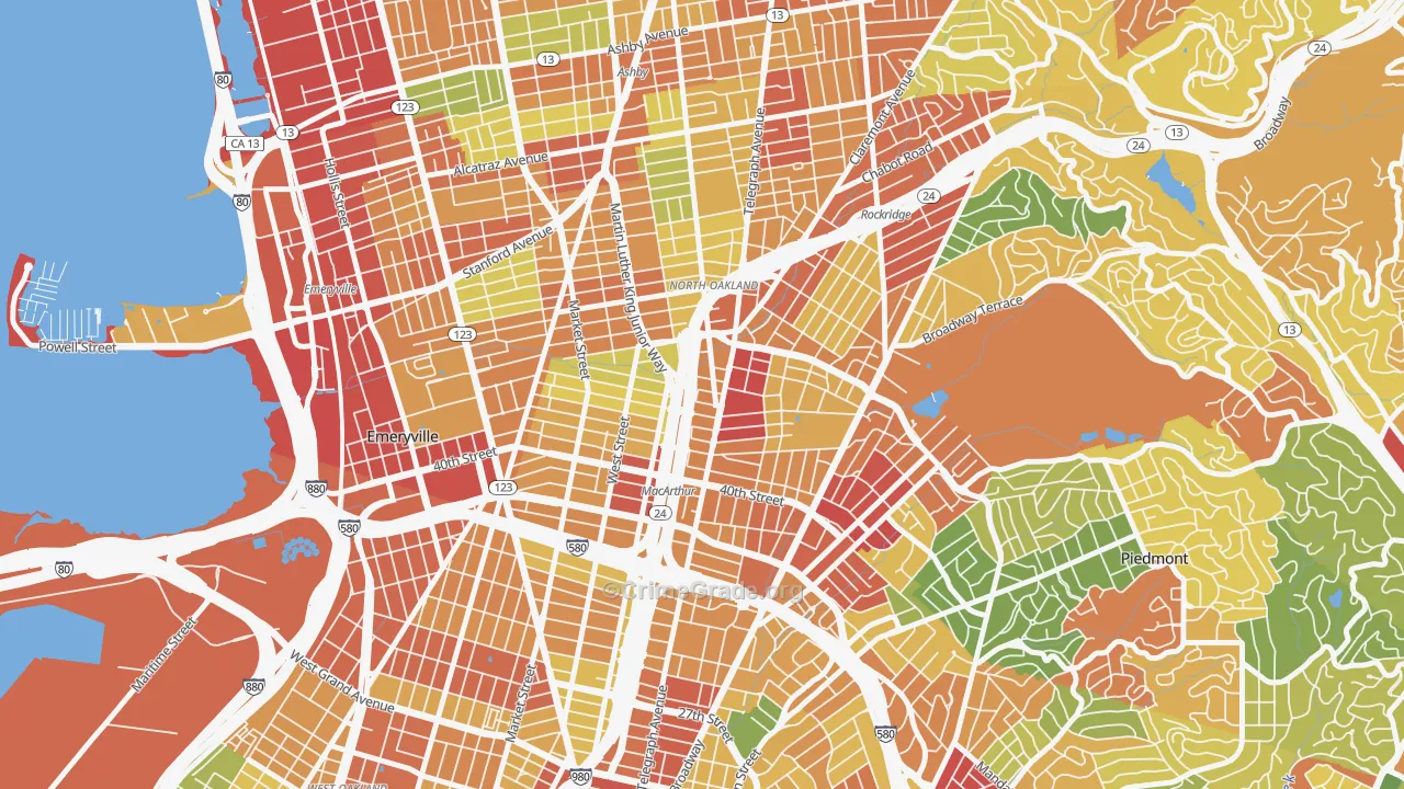 94609, CA Map of Theft Rates