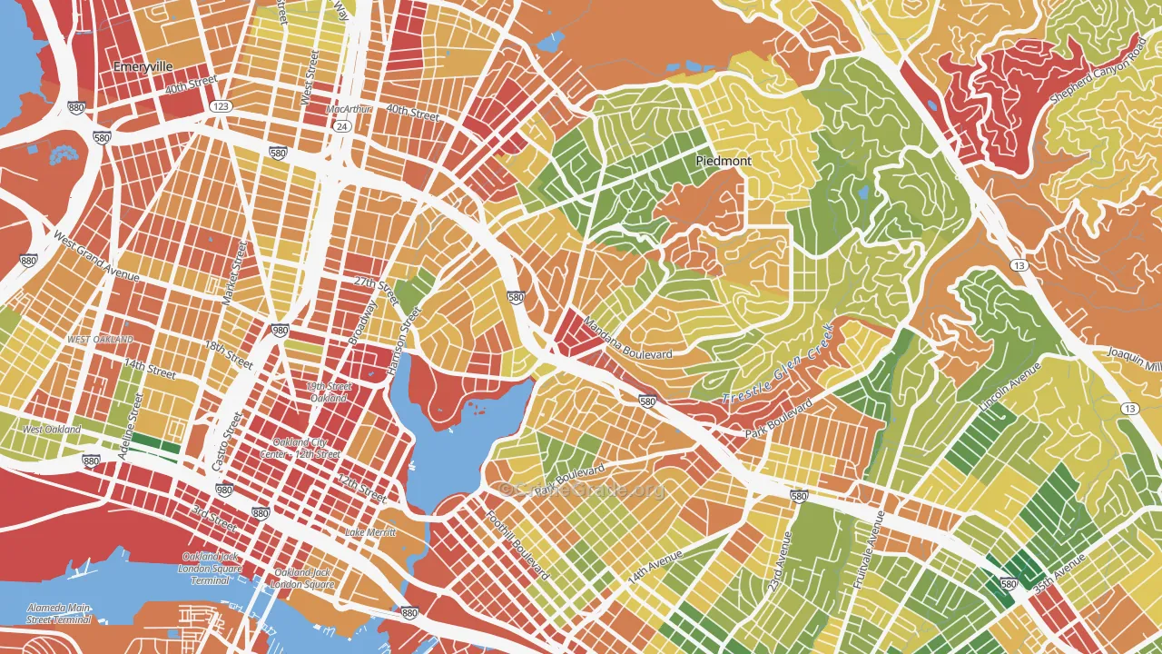 94610, CA Map of Theft Rates