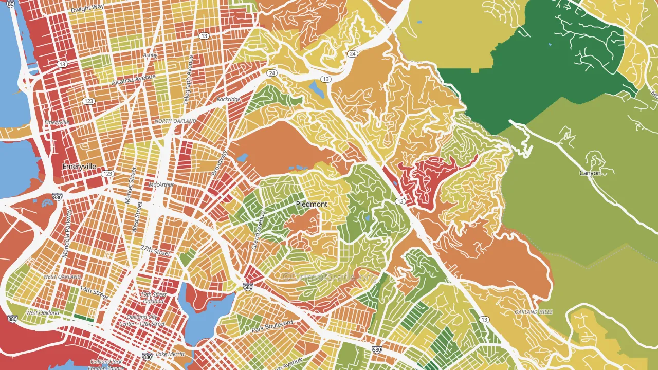 94611, CA Map of Theft Rates