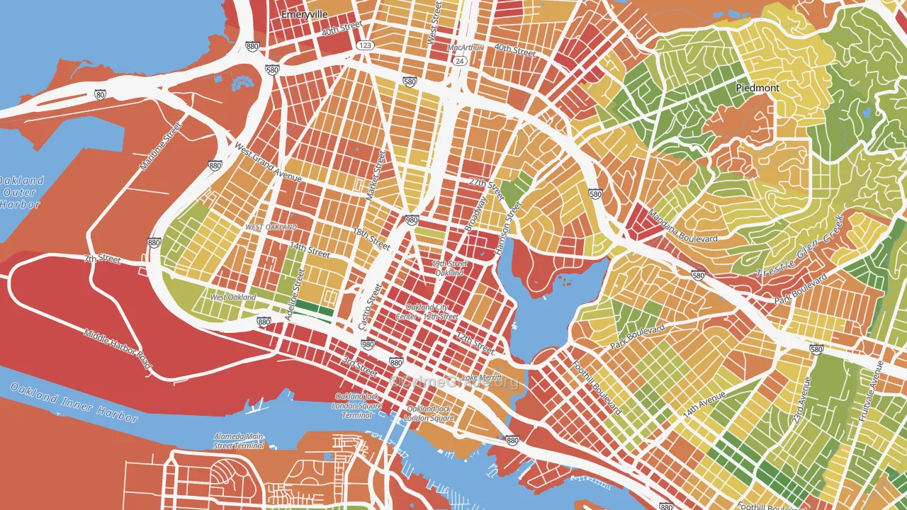 94612, CA Map of Theft Rates