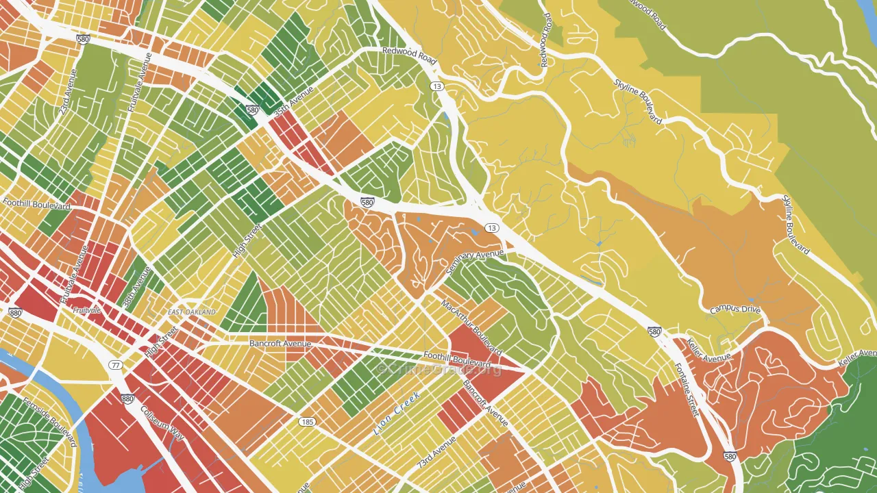 94613, CA Map of Theft Rates
