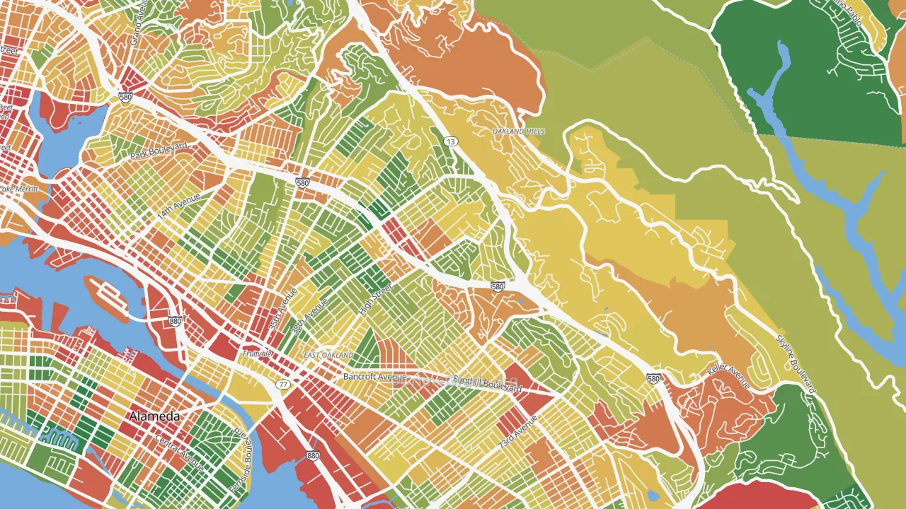 94619, CA Map of Theft Rates