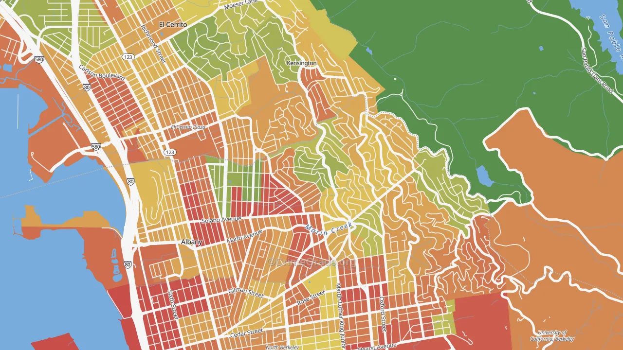 94707, CA Map of Theft Rates