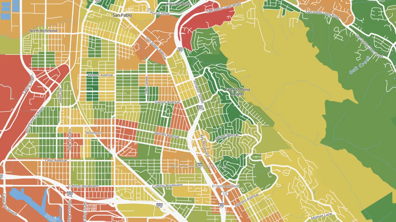 94805, CA Map of Theft Rates