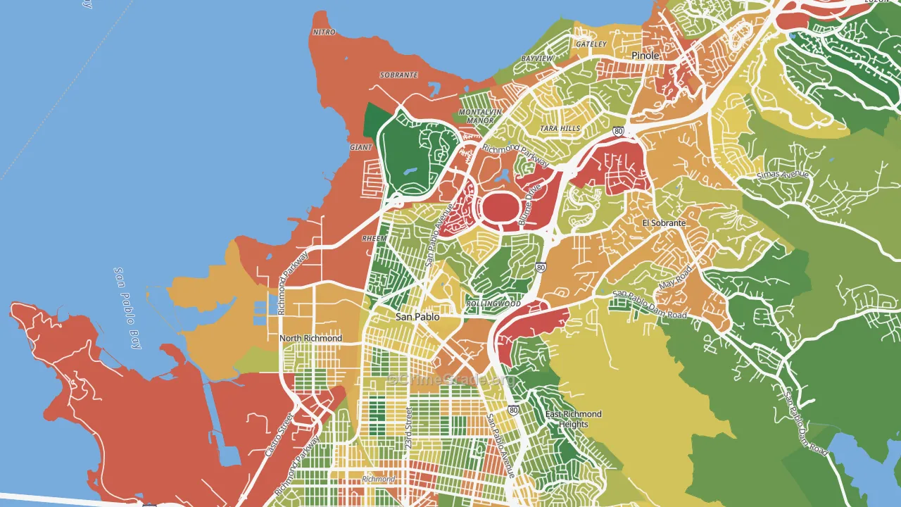 94806, CA Map of Theft Rates