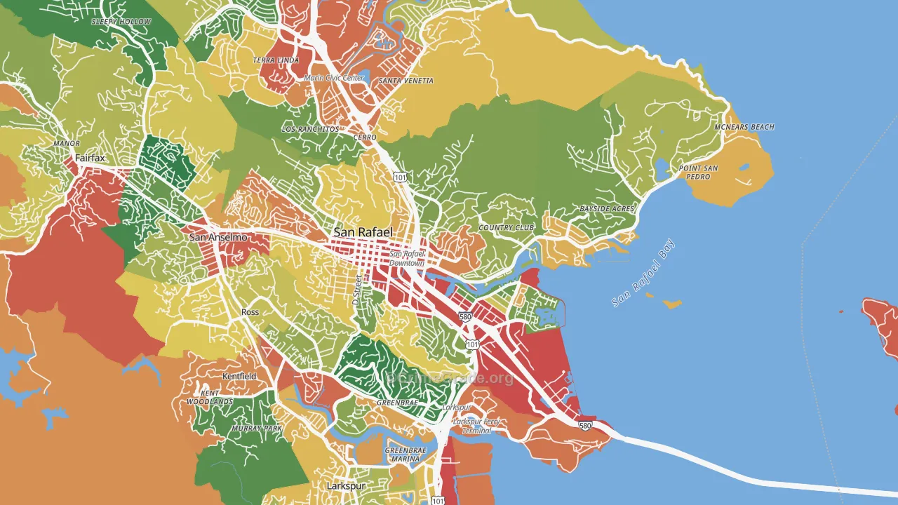 94901, CA Map of Theft Rates