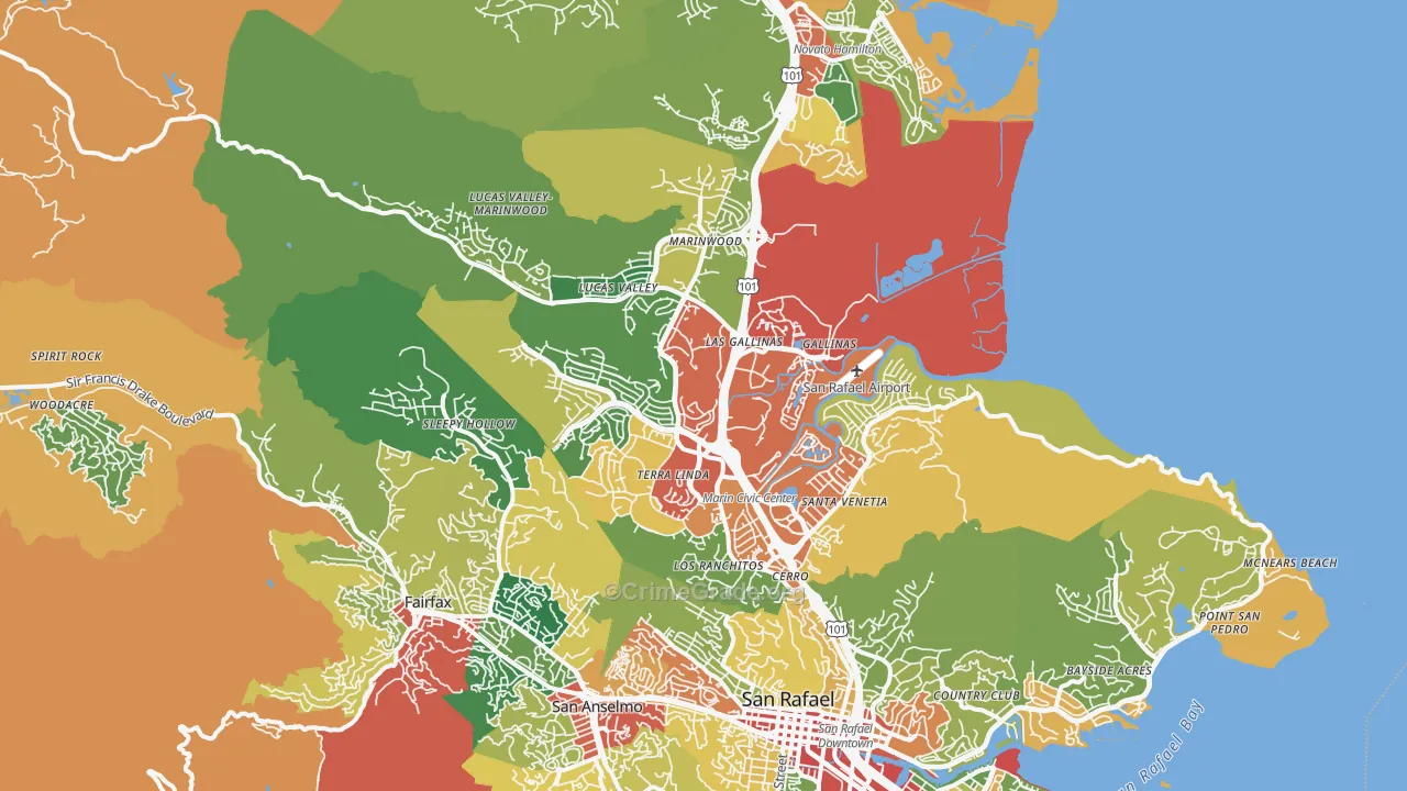 94903, CA Map of Theft Rates
