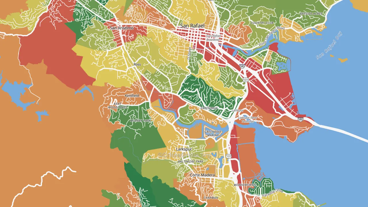 94904, CA Map of Theft Rates
