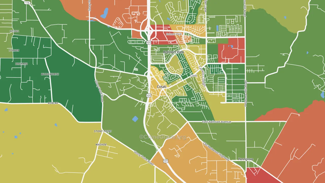 94931, CA Map of Theft Rates