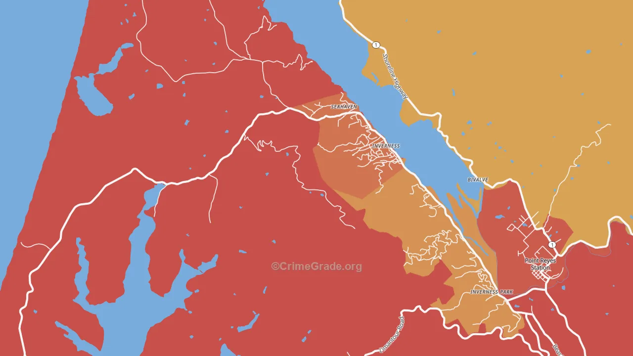 94937, CA Map of Theft Rates