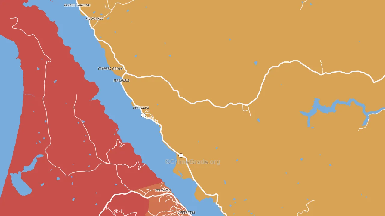 94940, CA Map of Theft Rates
