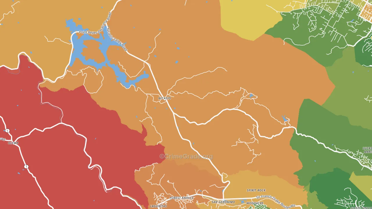 94946, CA Map of Theft Rates
