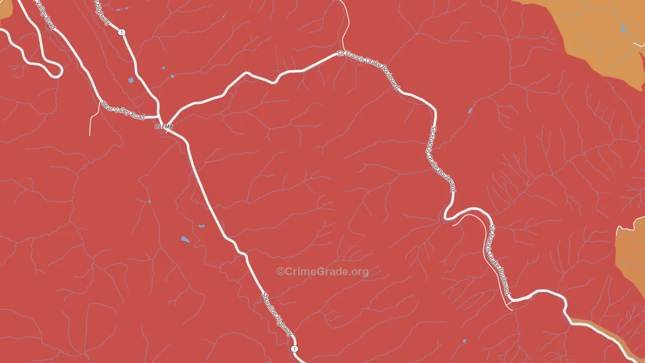 94950, CA Map of Theft Rates