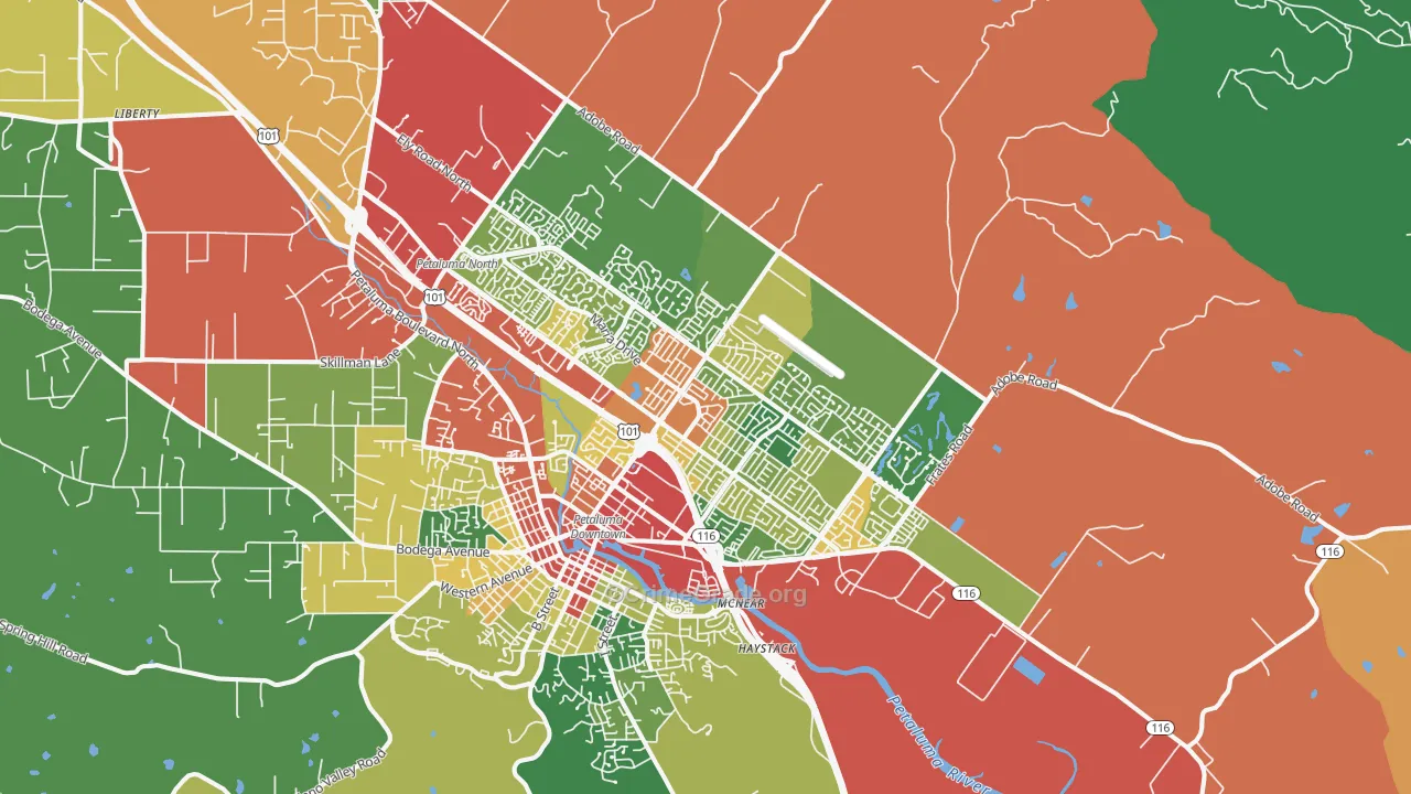 94954, CA Map of Theft Rates