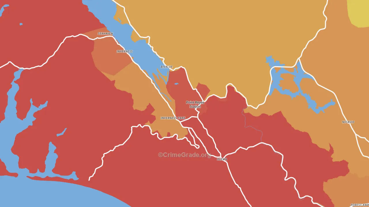 94956, CA Map of Theft Rates