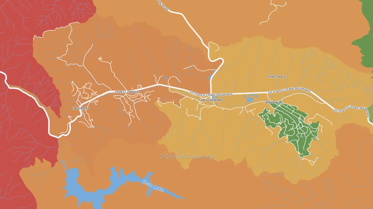 94963, CA Map of Theft Rates