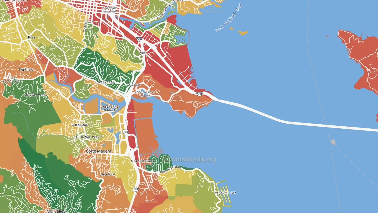 94964, CA Map of Theft Rates