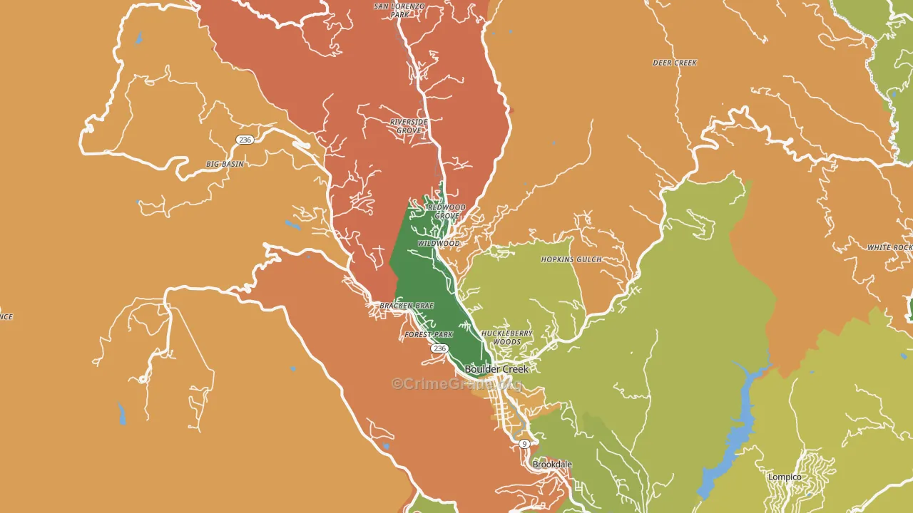 95006, CA Map of Theft Rates