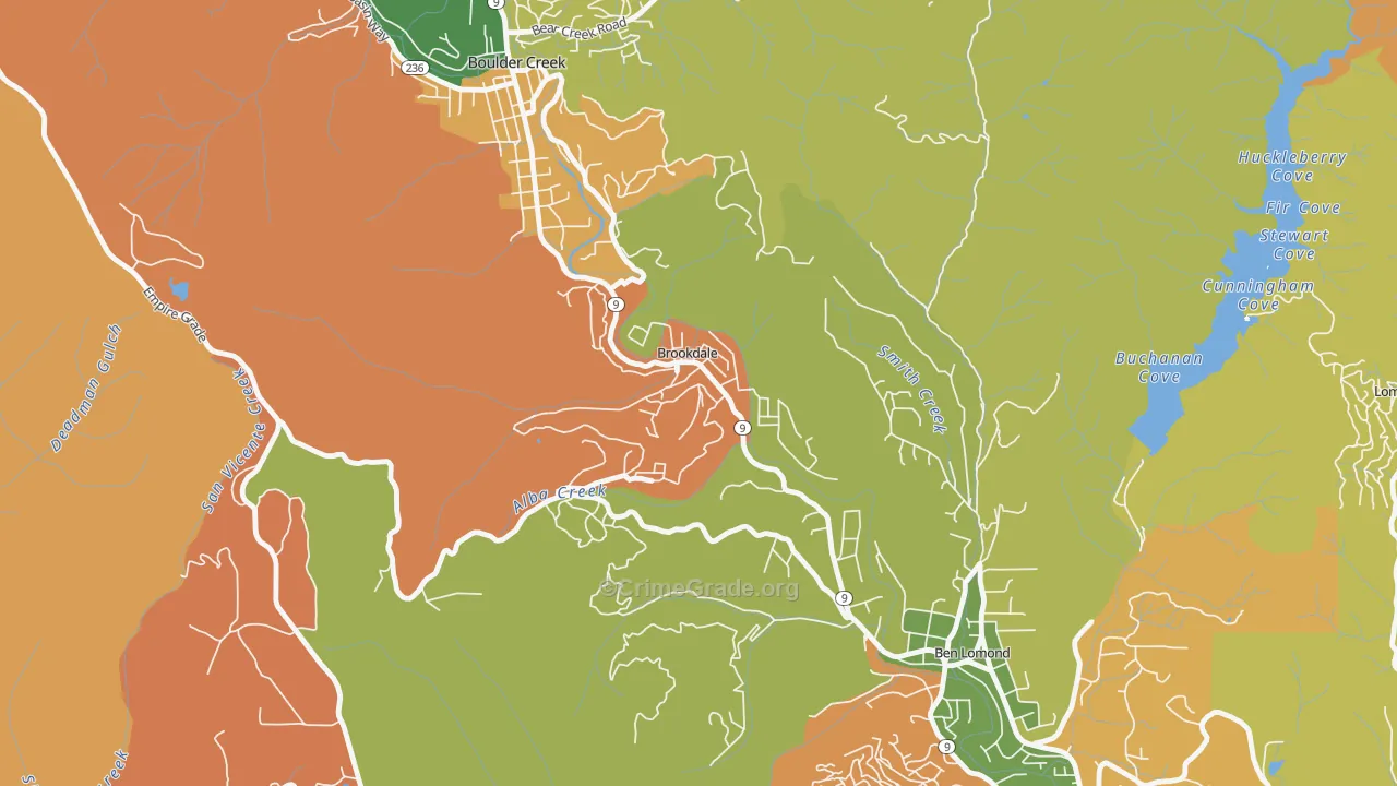 95007, CA Map of Theft Rates