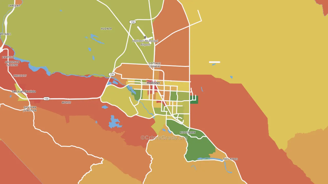 95023, CA Map of Theft Rates
