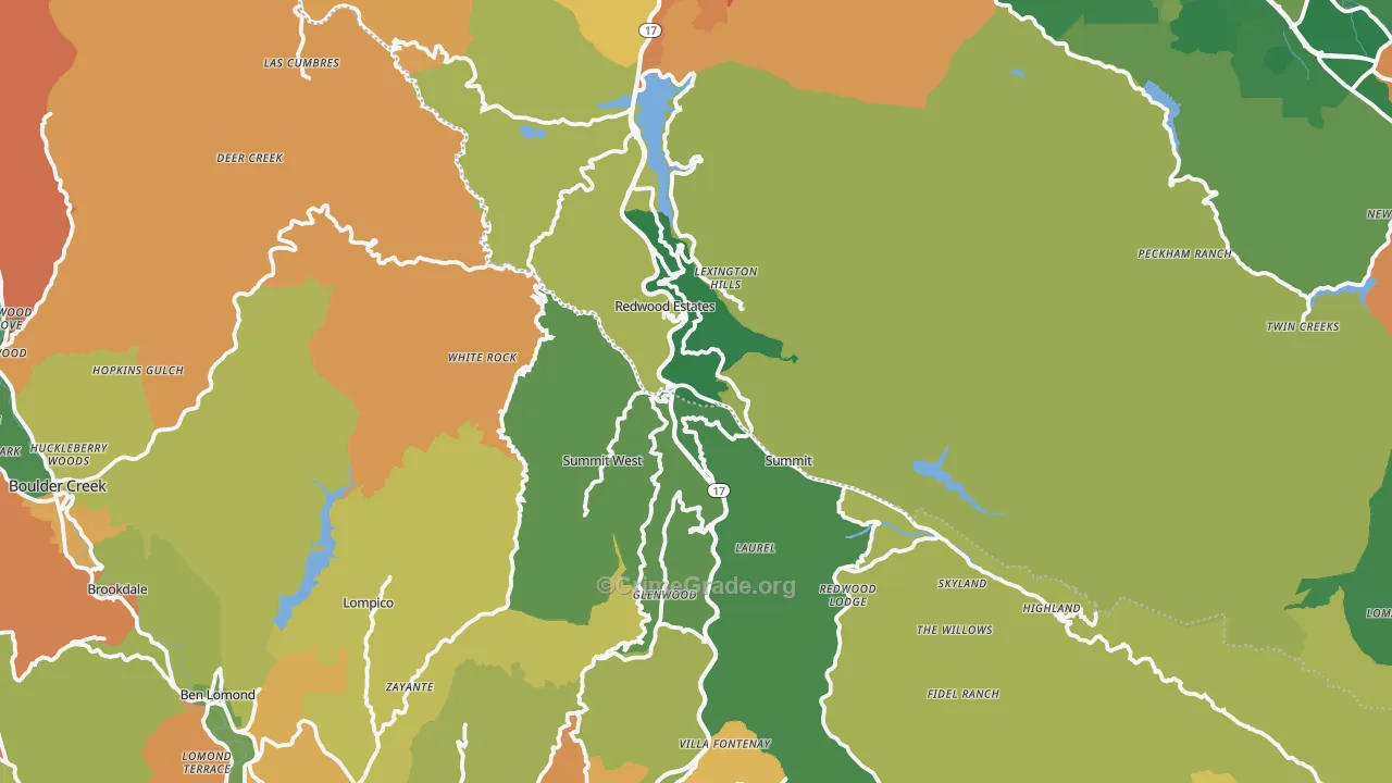 95033, CA Map of Theft Rates