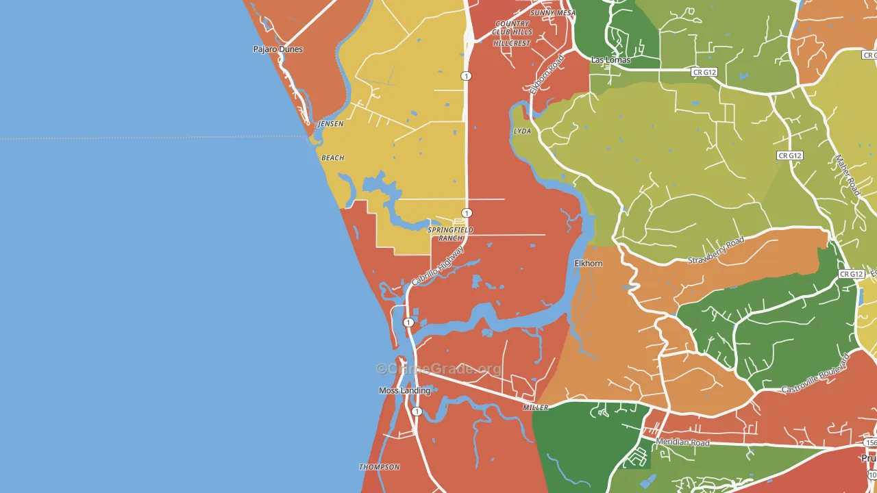 95039, CA Map of Theft Rates