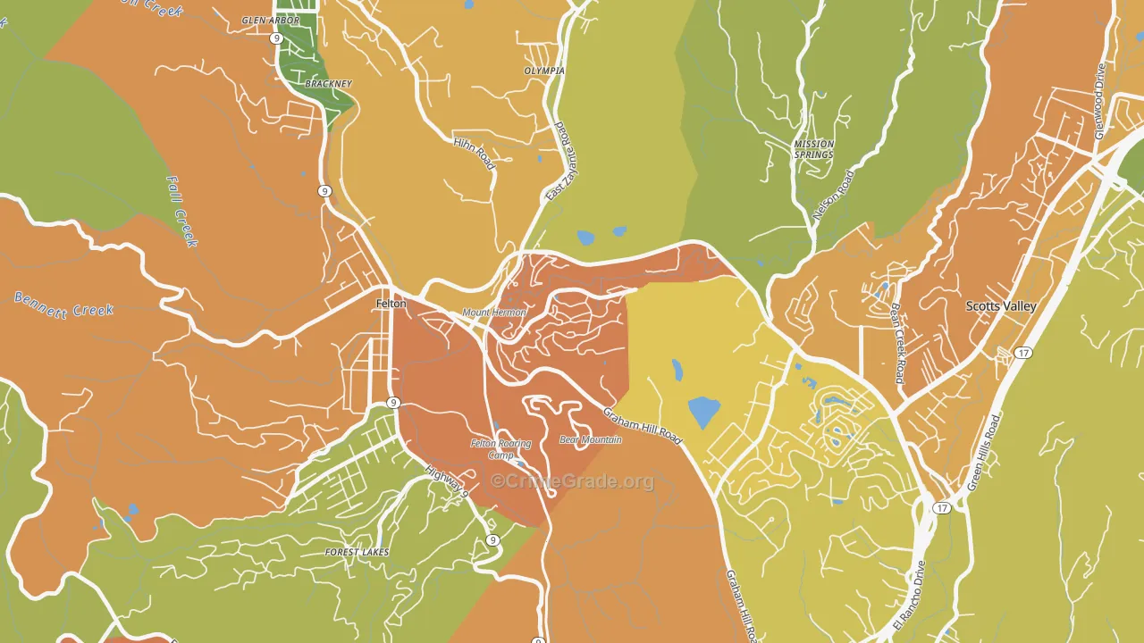 95041, CA Map of Theft Rates