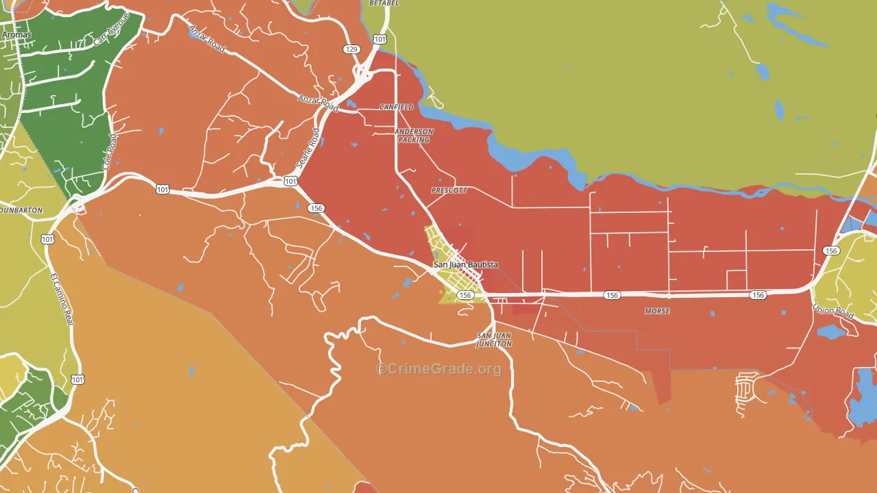 95045, CA Map of Theft Rates
