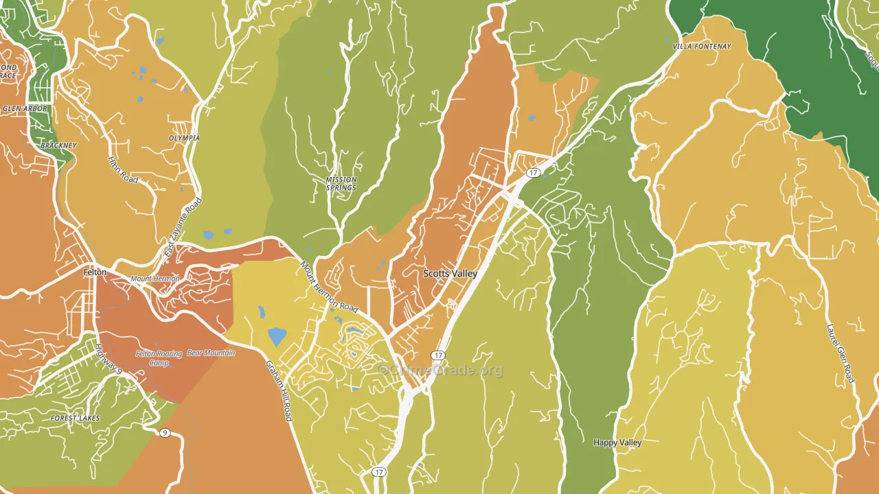 95066, CA Map of Theft Rates
