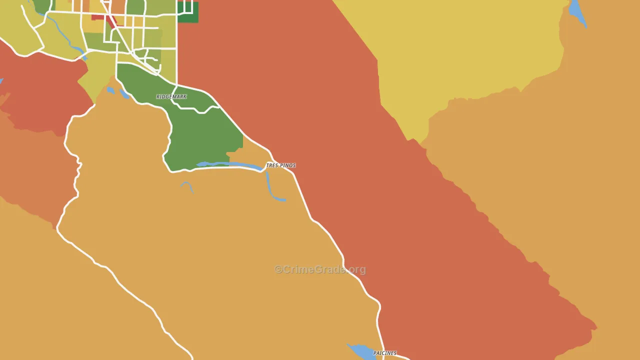 95075, CA Map of Theft Rates