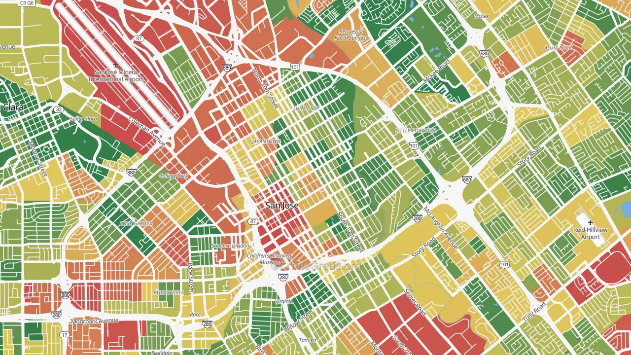 95112, CA Map of Theft Rates