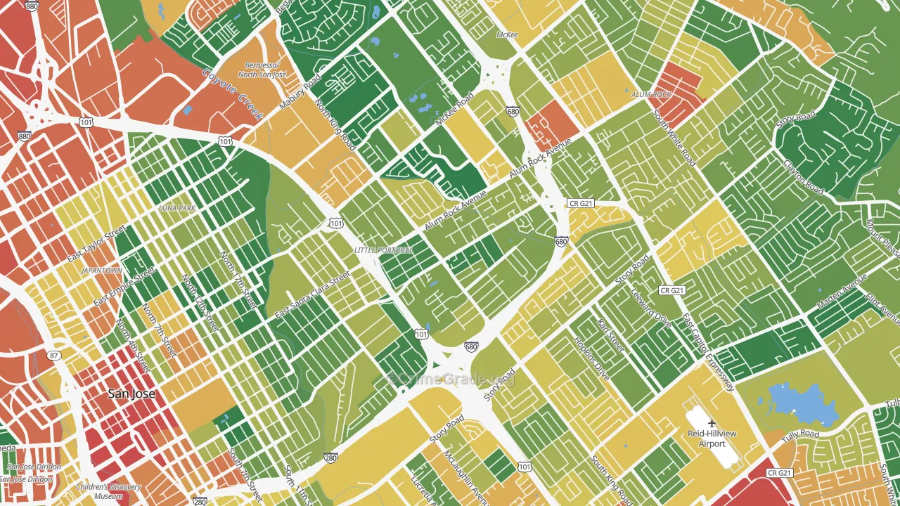 95116, CA Map of Theft Rates