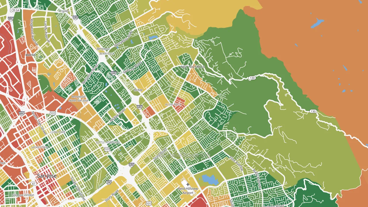 95127, CA Map of Theft Rates
