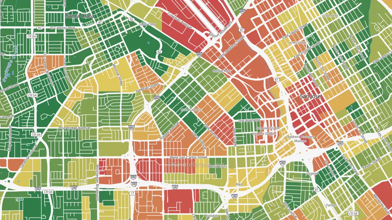 95191, CA Map of Theft Rates