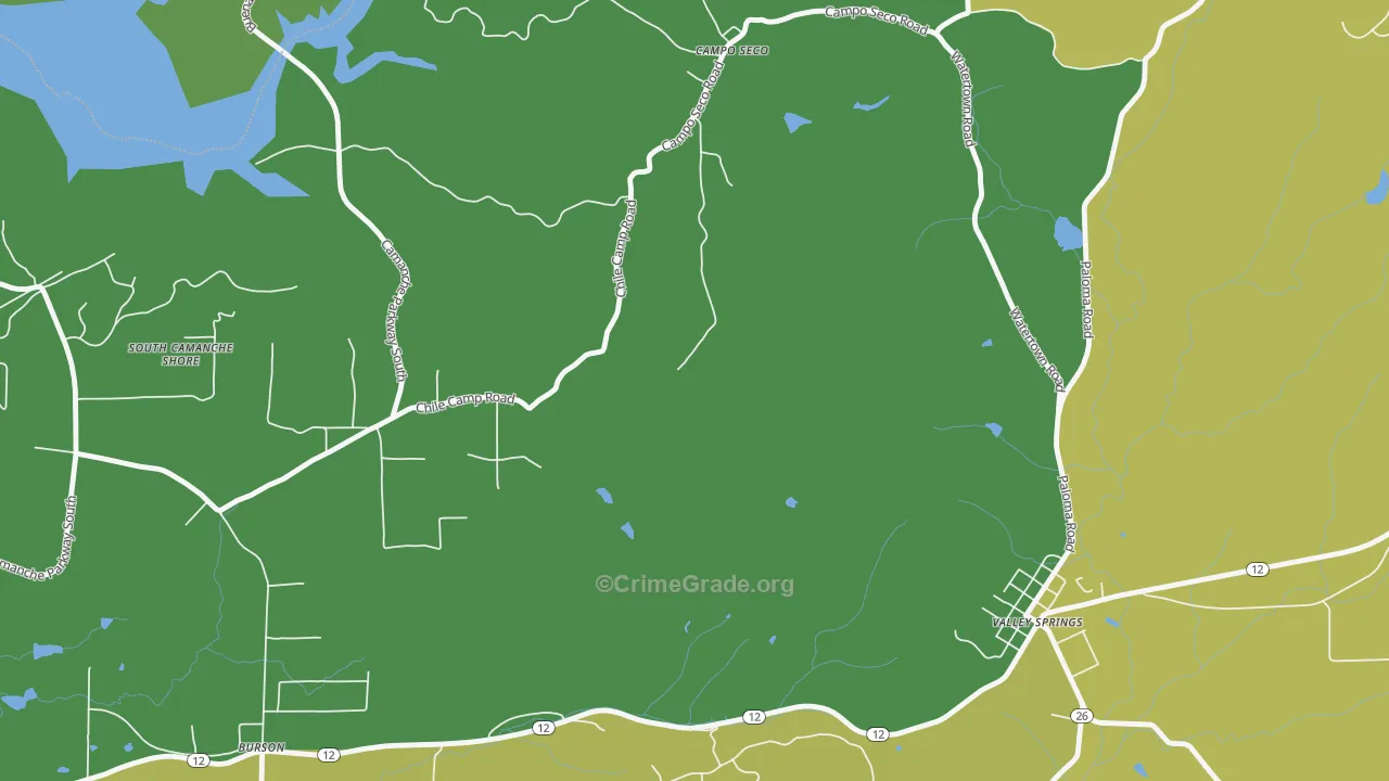 95226, CA Map of Theft Rates