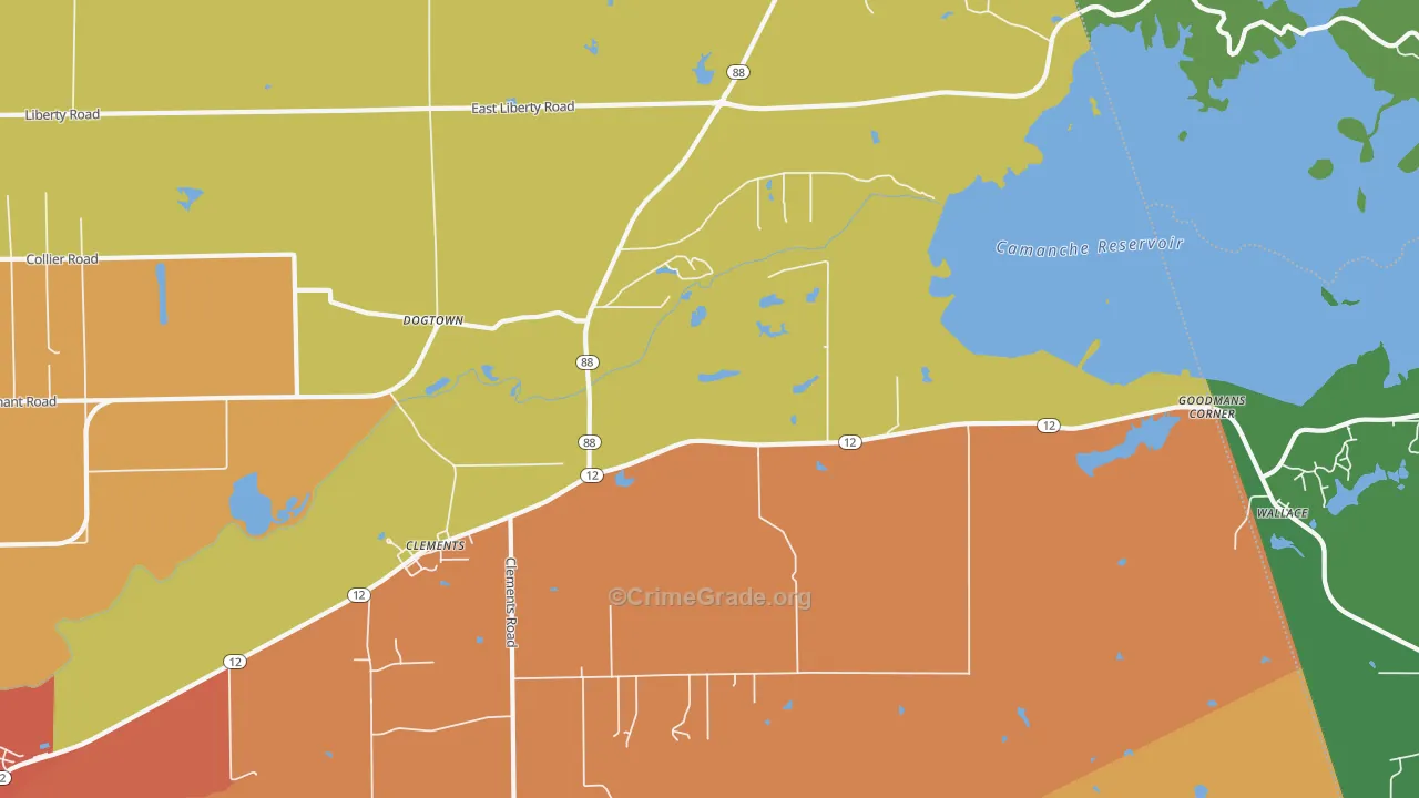 95227, CA Map of Theft Rates