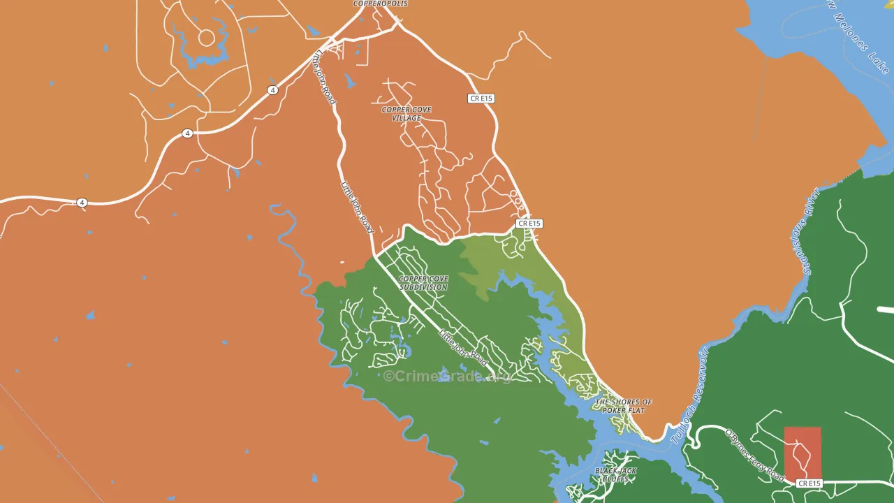 95228, CA Map of Theft Rates