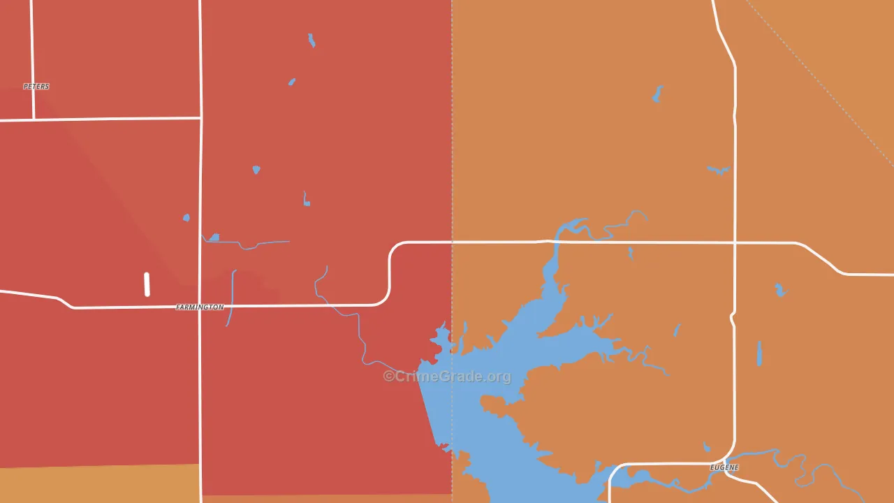 95230, CA Map of Theft Rates