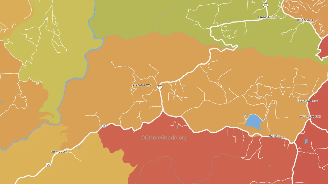 95232, CA Map of Theft Rates