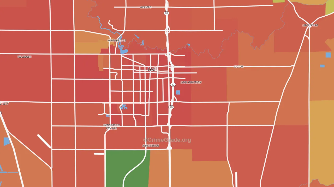 95240, CA Map of Theft Rates