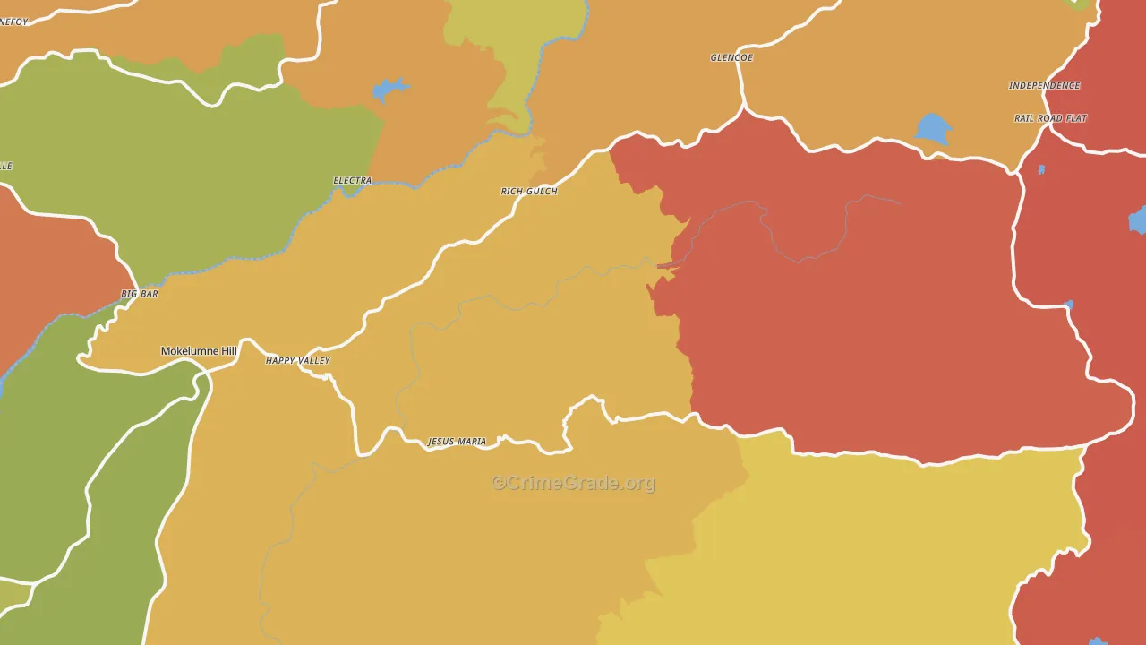 95245, CA Map of Theft Rates
