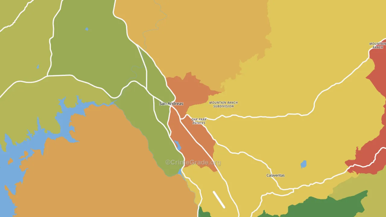 95249, CA Map of Theft Rates