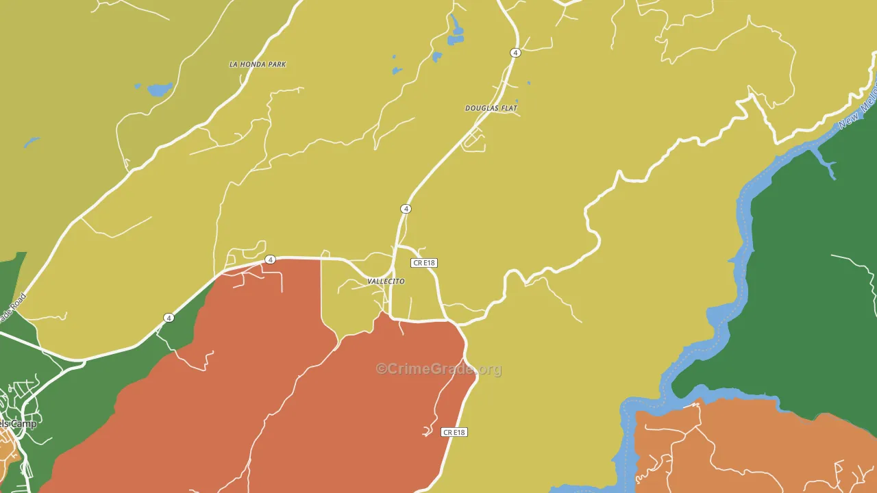 95251, CA Map of Theft Rates