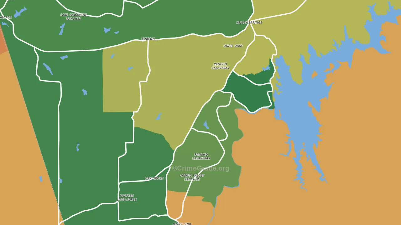 95252, CA Map of Theft Rates